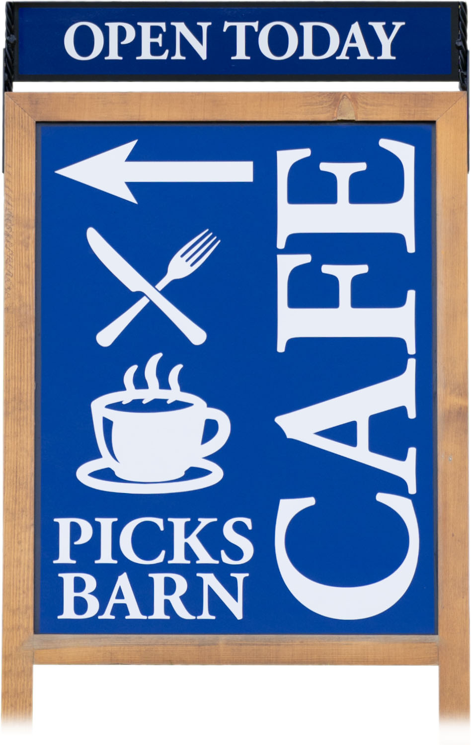 Picks Barn Café Roadside Sign Image