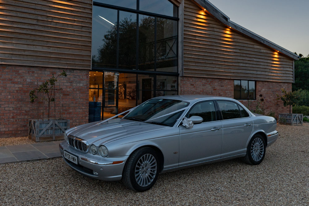 Wedding Car - Jaguar Outside Picks Barn